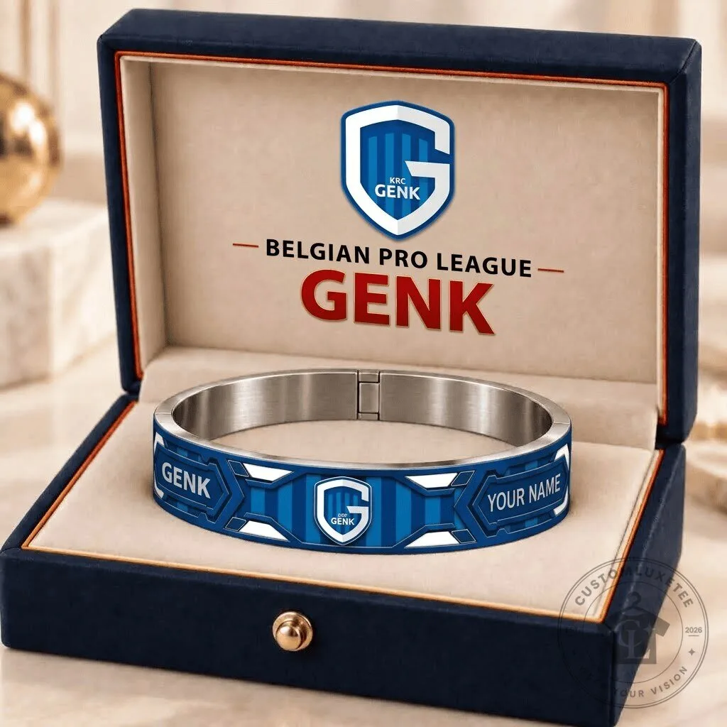 KRC Genk Belgian Pro League Personalized Stainless Steel Bracelet
