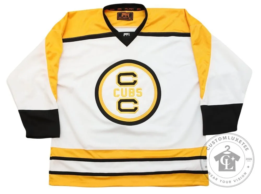 Cape Cod Cubs Vintage 1970s White and Gold Hockey Jersey