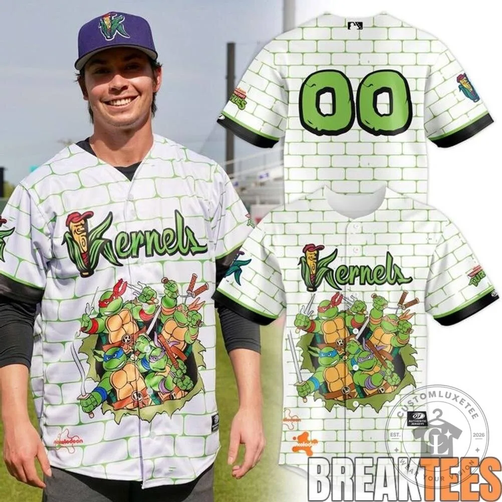 Cedar Rapids Kernels Teenage Mutant Ninja Turtles Baseball Jersey