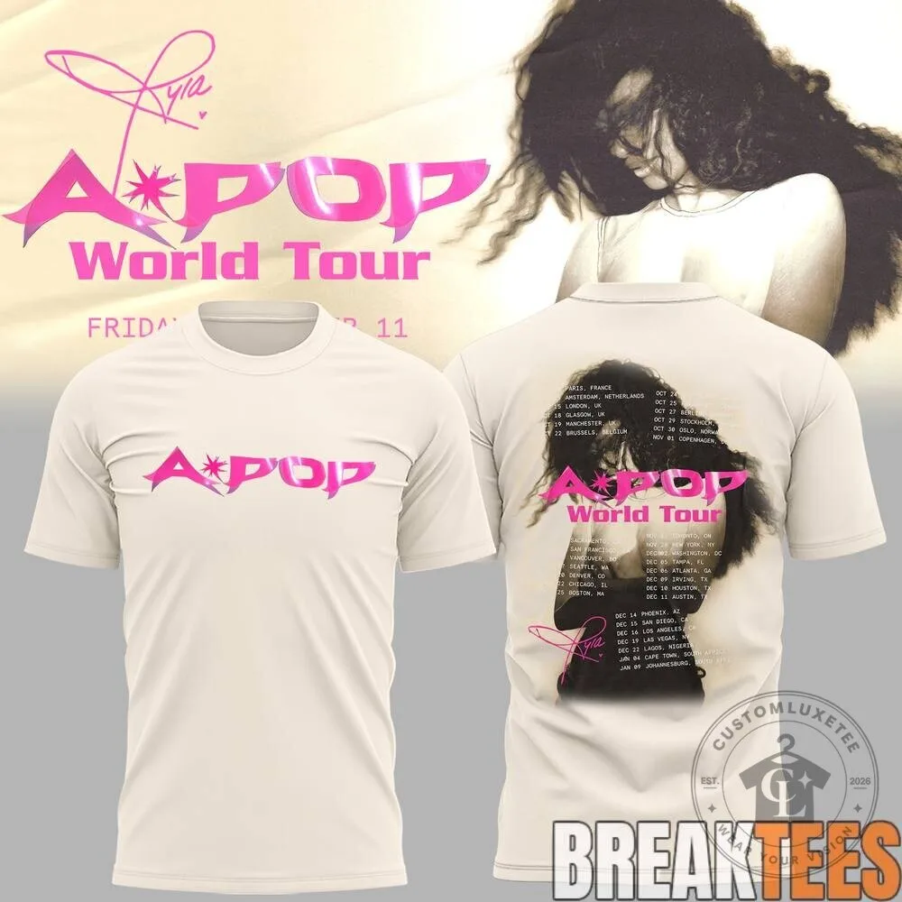 Tyla Apop World Tour Concert Dates Music Fan T-Shirt