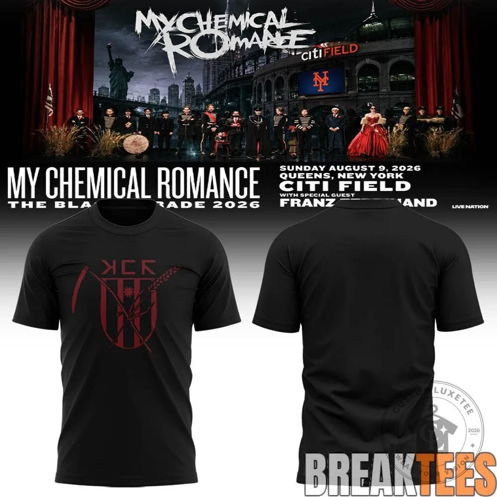 My Chemical Romance The Black Parade 2026 Citi Field Concert Black T-Shirt