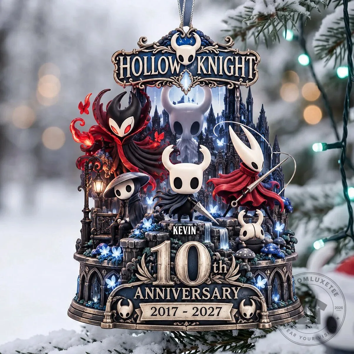 Hollow Knight 10th Anniversary Personalized Christmas Tree Ornament