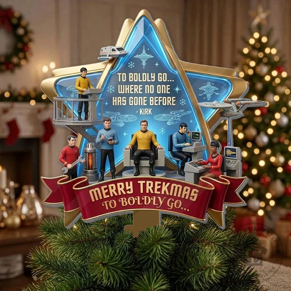Star Trek Christmas Tree Topper To Boldly Go Where No One Has Gone Before