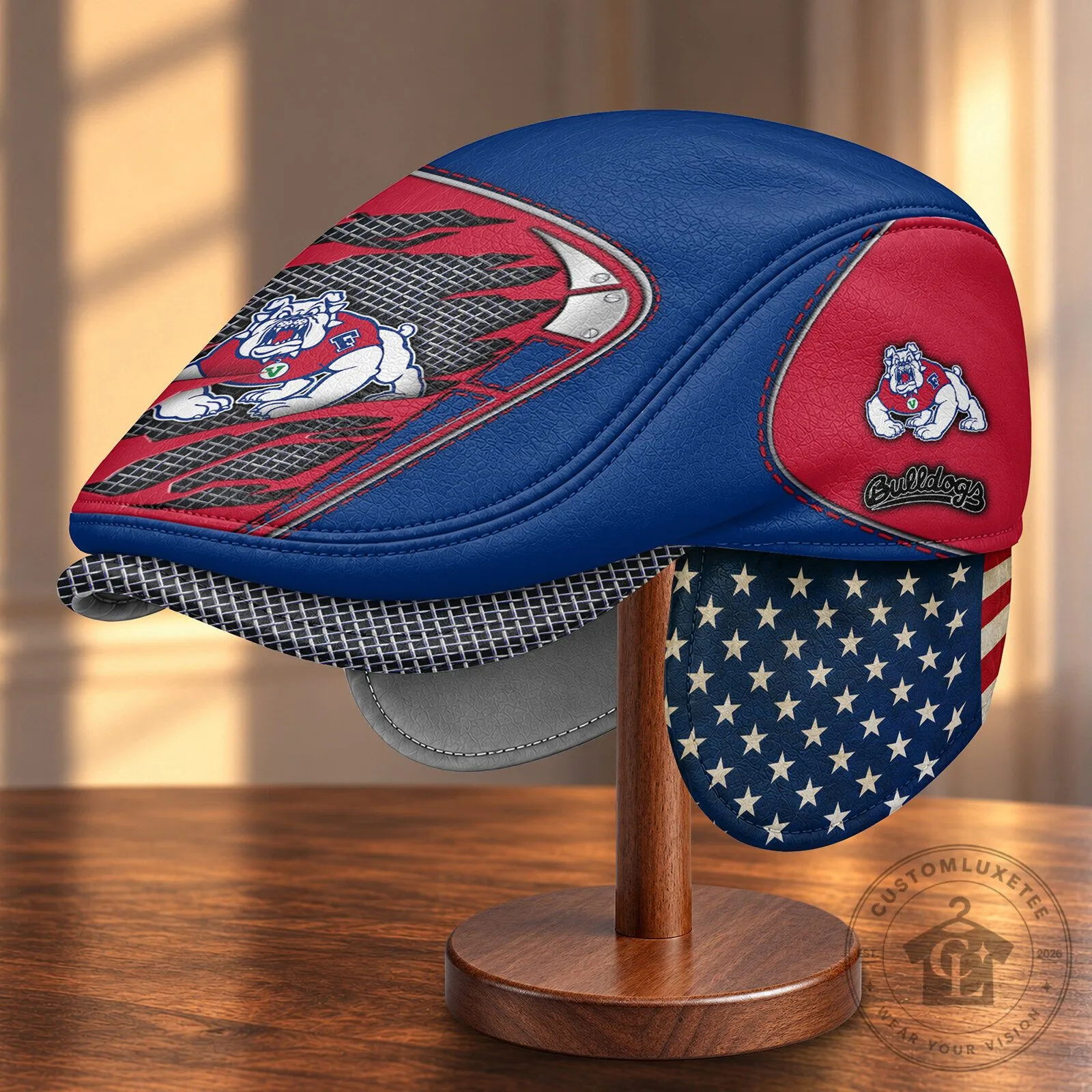 NCAA Fresno State Bulldogs Cap with Foldable Ear Flaps for Extra Warmth 1 NCAA Fresno State Bulldogs Cap with Foldable Ear Flaps for Extra Warmth