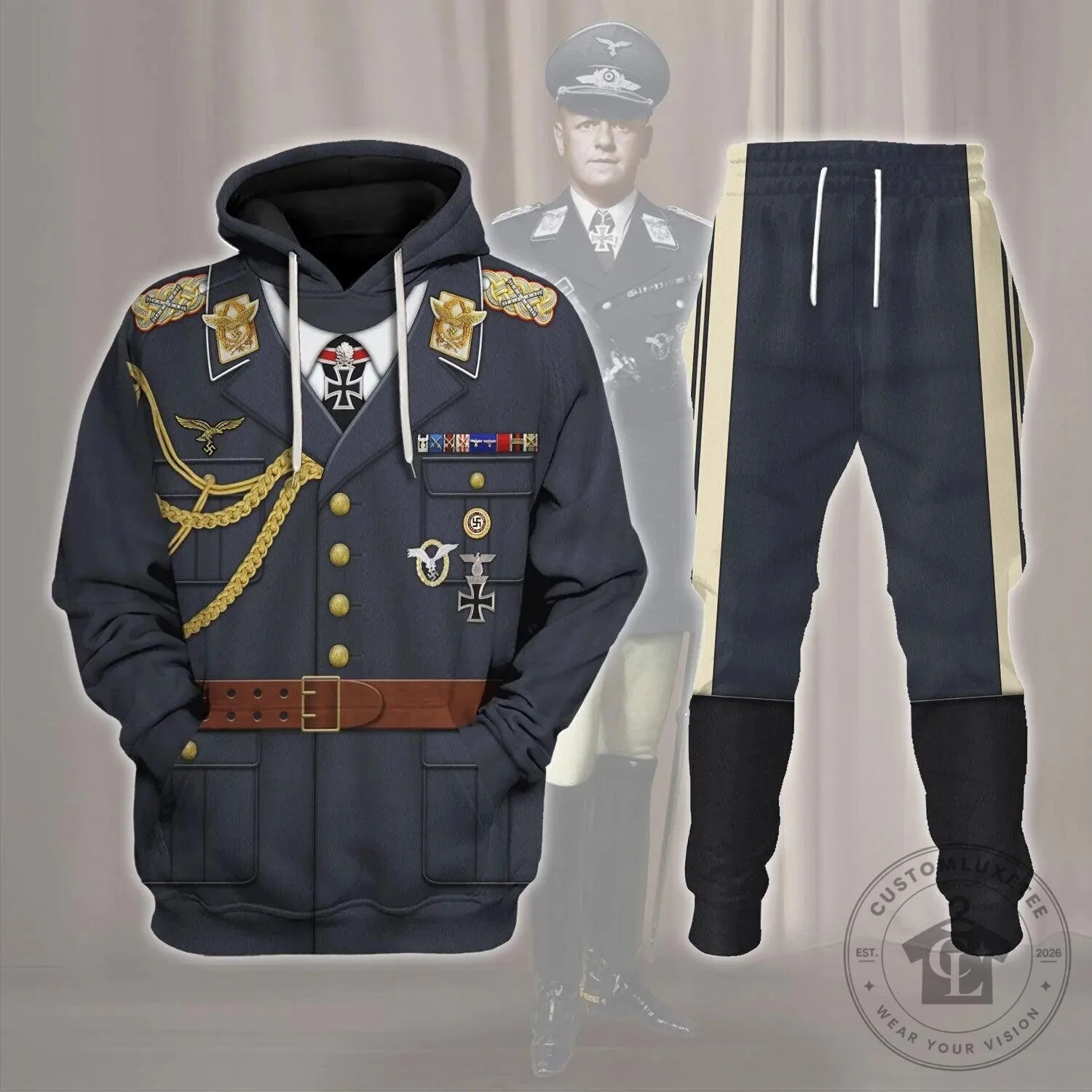 German General Erhard Milch Uniform Historical Military Art Hoodie