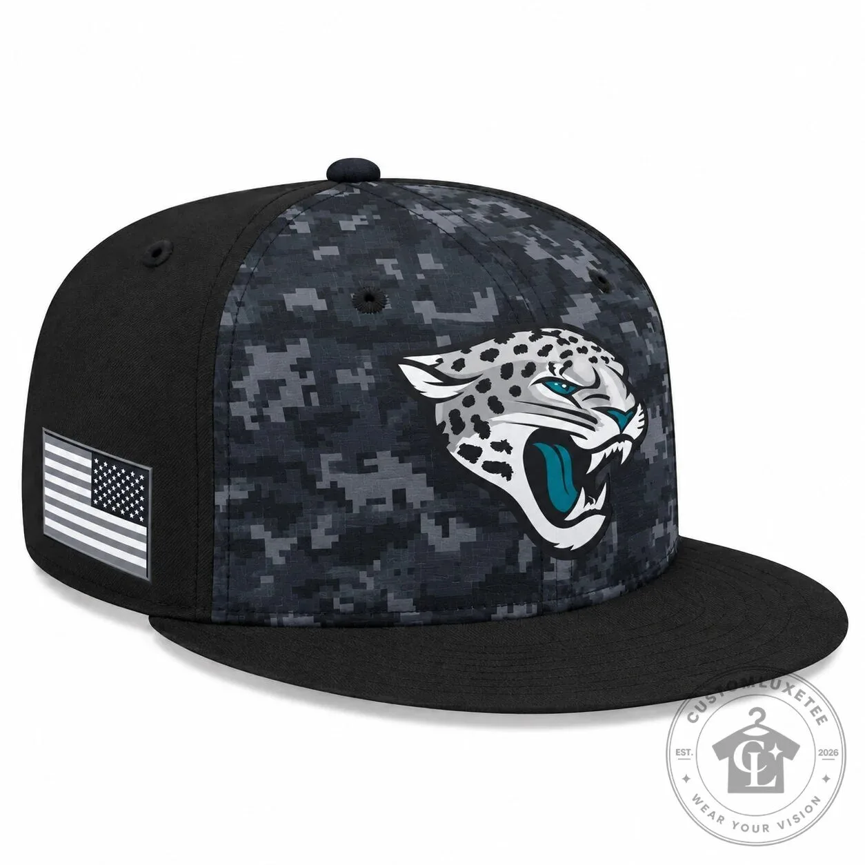 Salute To Service Digital Camouflage Snapback Hat for Jacksonville Jaguars Fans
