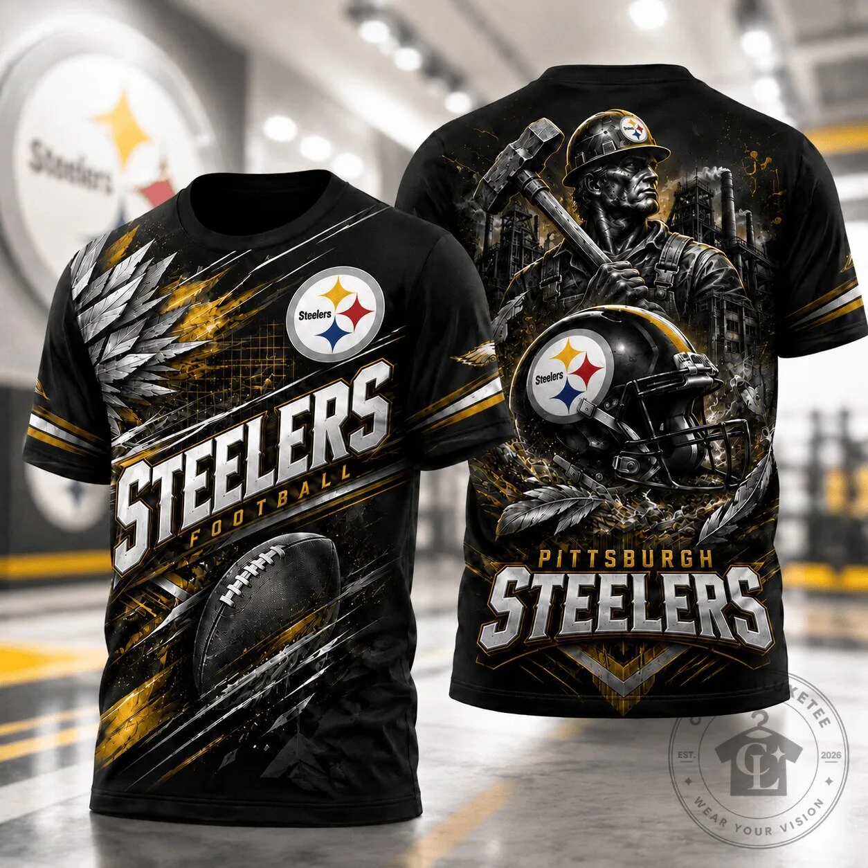 Pittsburgh Football Steelers American Football Team Fan T-Shirt