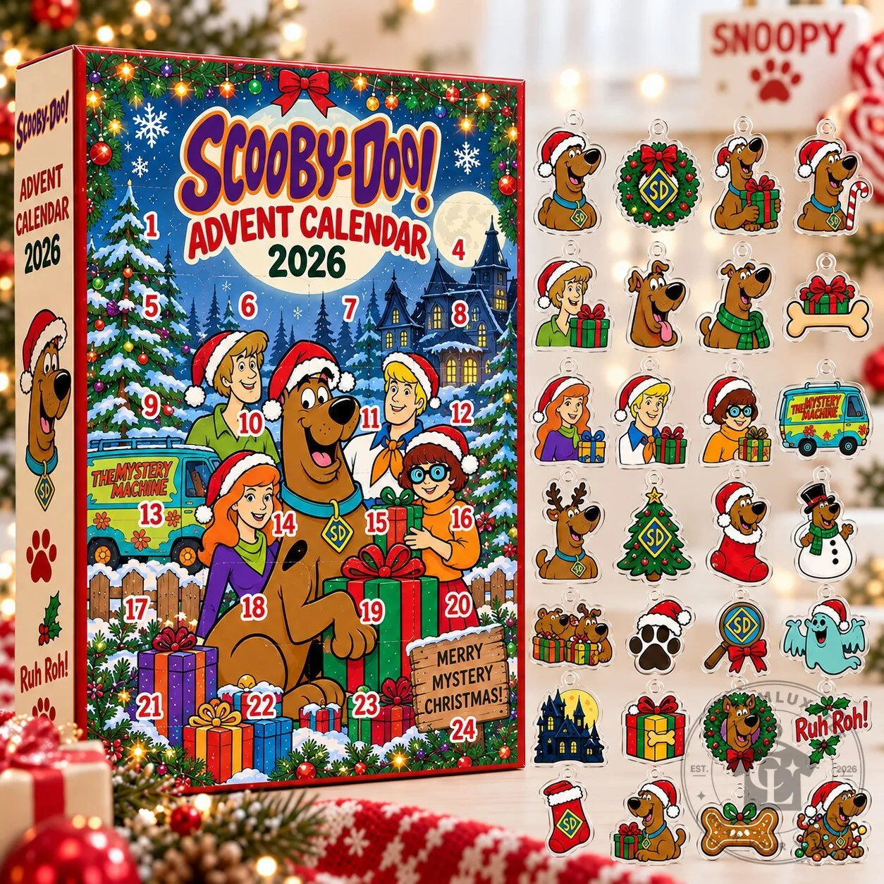 Scooby-Doo Christmas Advent Calendar 2026 with Mystery Ornaments