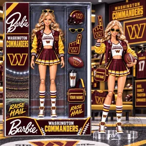 Washington Commanders Barbie Doll Collectible Football Fan Gift
