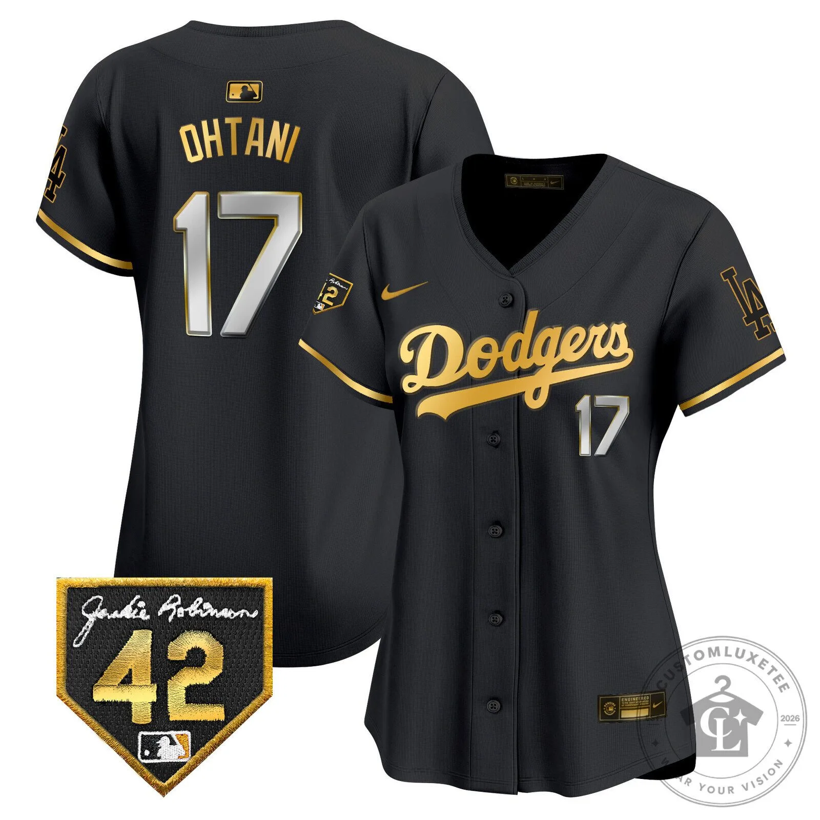 Los Angeles Dodgers Shohei Ohtani Black Jackie Robinson Baseball Jersey