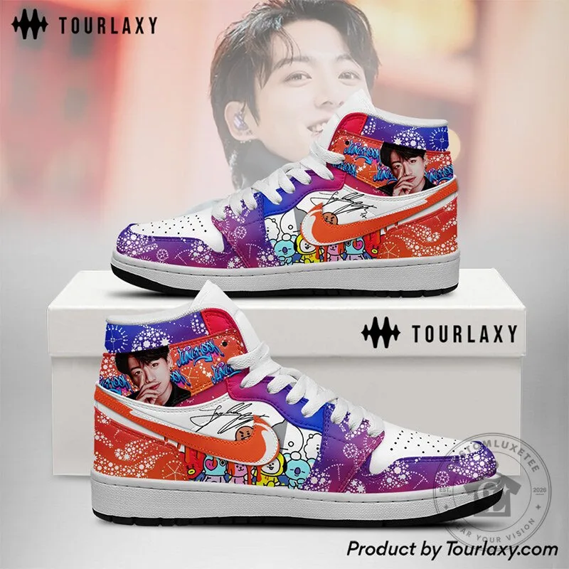 Jung Kook BTS K-Pop Band Fan Art Custom Printed High-Top Sneakers