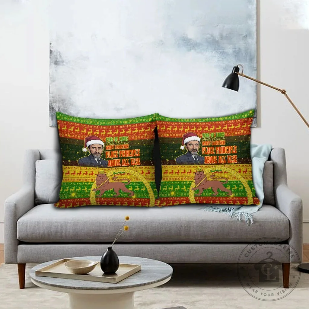 Haile Selassie Christmas King Of Kings Lion Of Judah Holiday Pillow Cover 6 Haile Selassie Christmas King Of Kings Lion Of Judah Holiday Pillow Cover