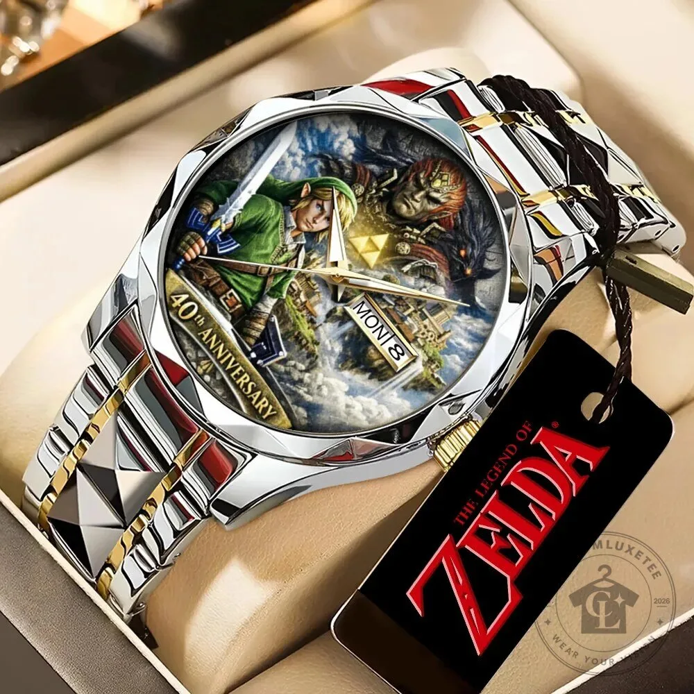 The Legend of Zelda 40th Anniversary Luxury Quartz Watch for Men