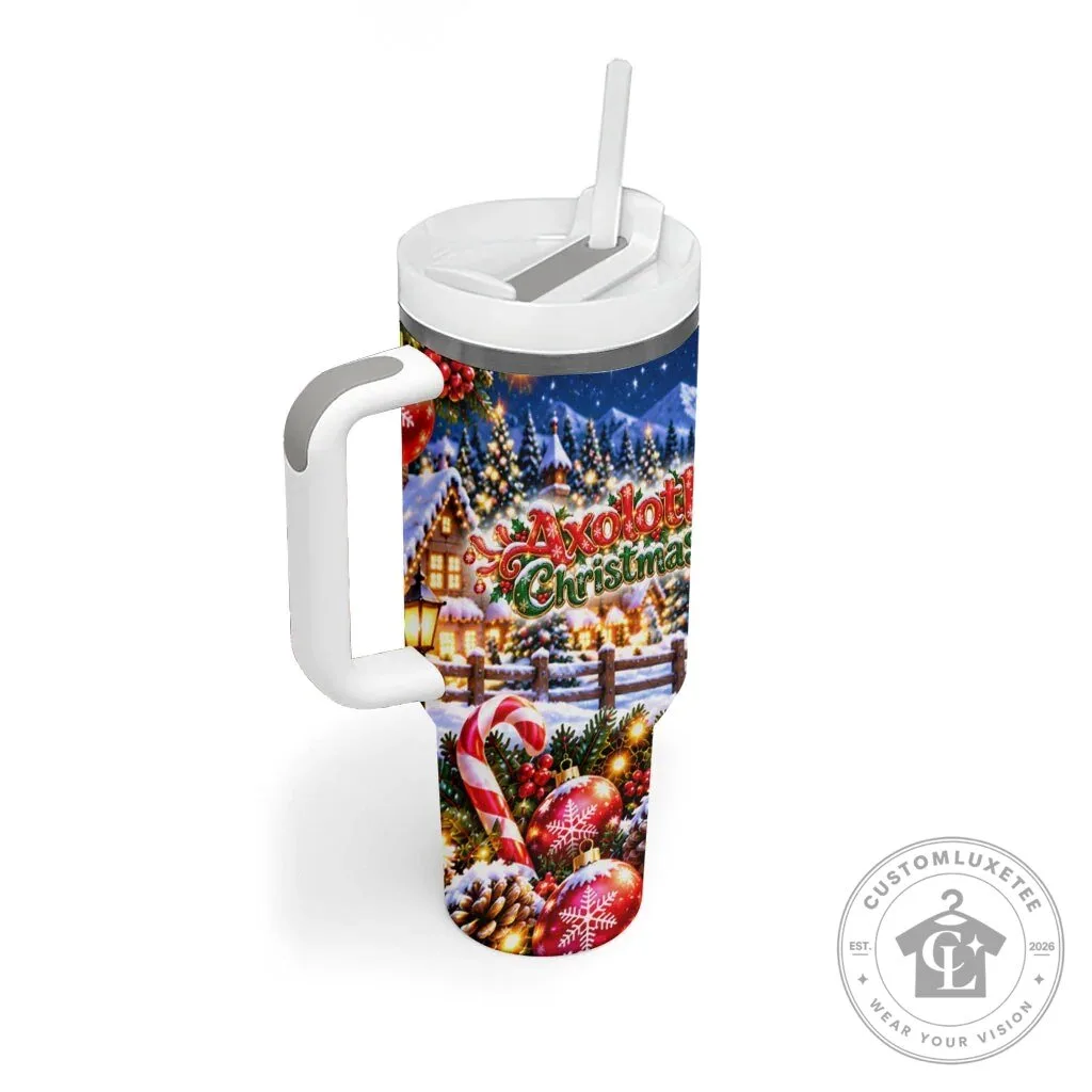 Adorable Winter Wonderland Axolotl Holiday Tumbler with Handle for Christmas 11 Adorable Winter Wonderland Axolotl Holiday Tumbler with Handle for Christmas