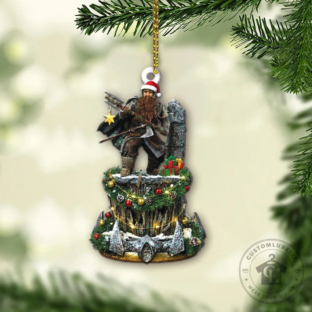 Lord of the Rings Gimli Christmas Tree Holiday Ornament