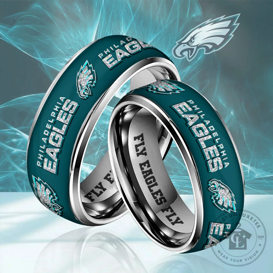Philadelphia Eagles Football Team Logo Fly Eagles Fly Diamond Ring