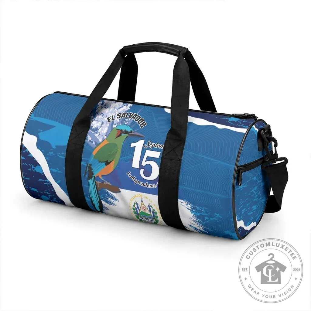 El Salvador Independence Day Turquoise-Browed Motmot Bird Duffle Bag 9 El Salvador Independence Day Turquoise-Browed Motmot Bird Duffle Bag