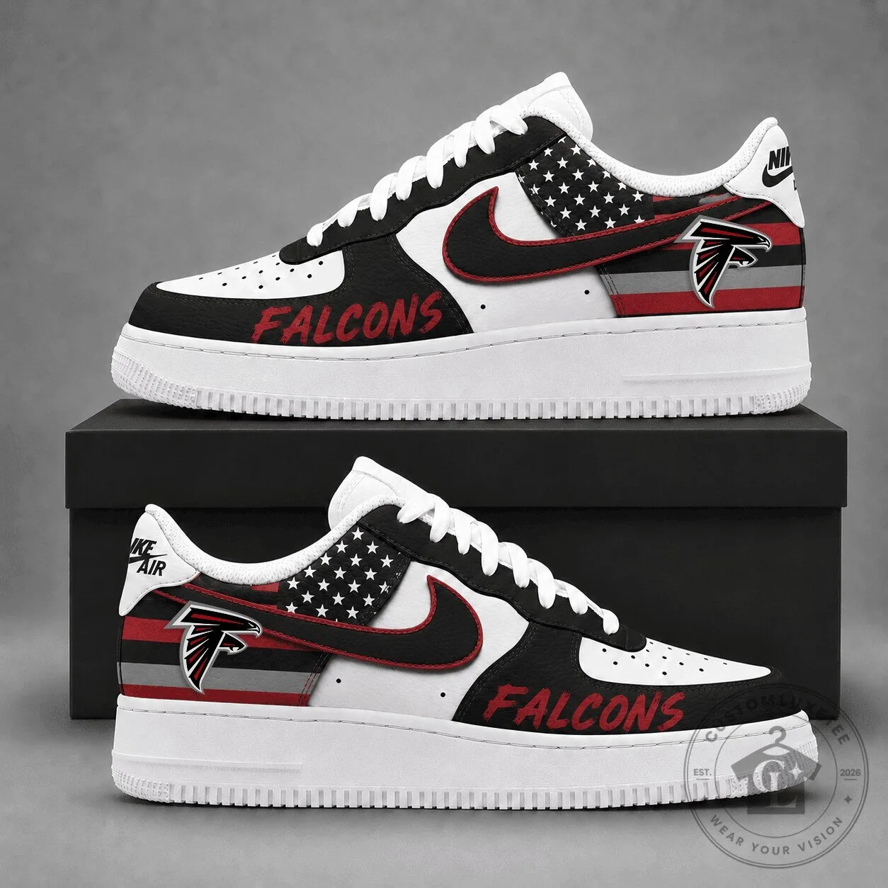 Atlanta Falcons American Football Team Custom Printed Sneakers Shoes