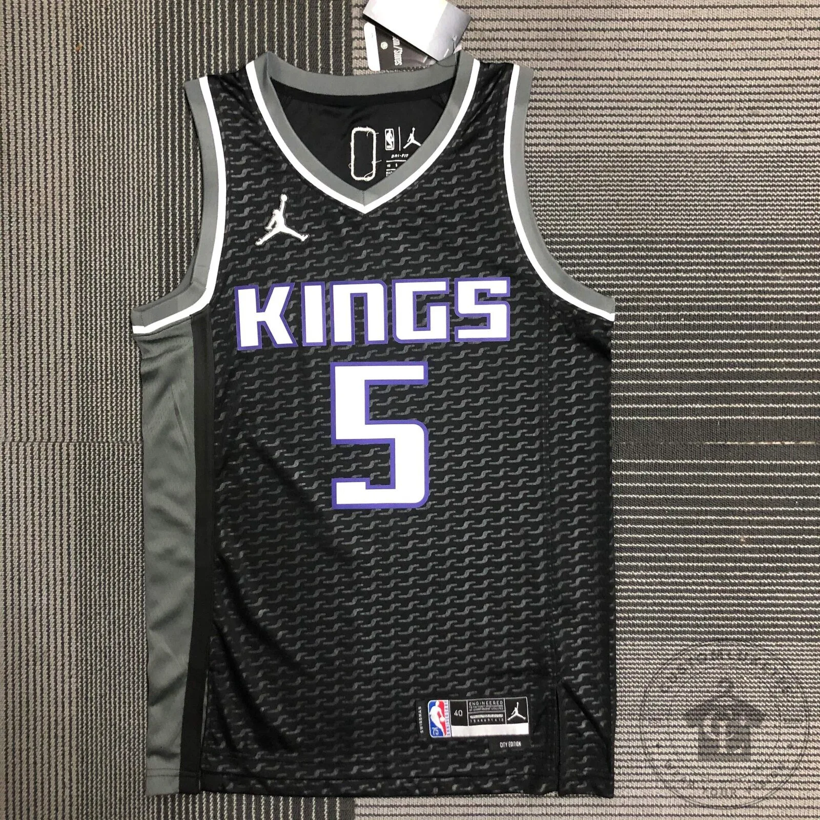 Sacramento Kings Black Statement Edition Basketball Jersey