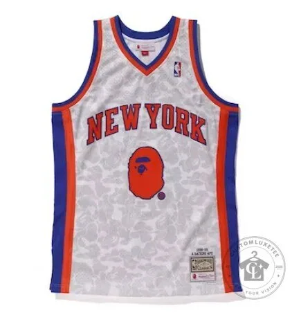 New York Knicks 1998-99 Retro Camouflage Basketball Jersey for Men