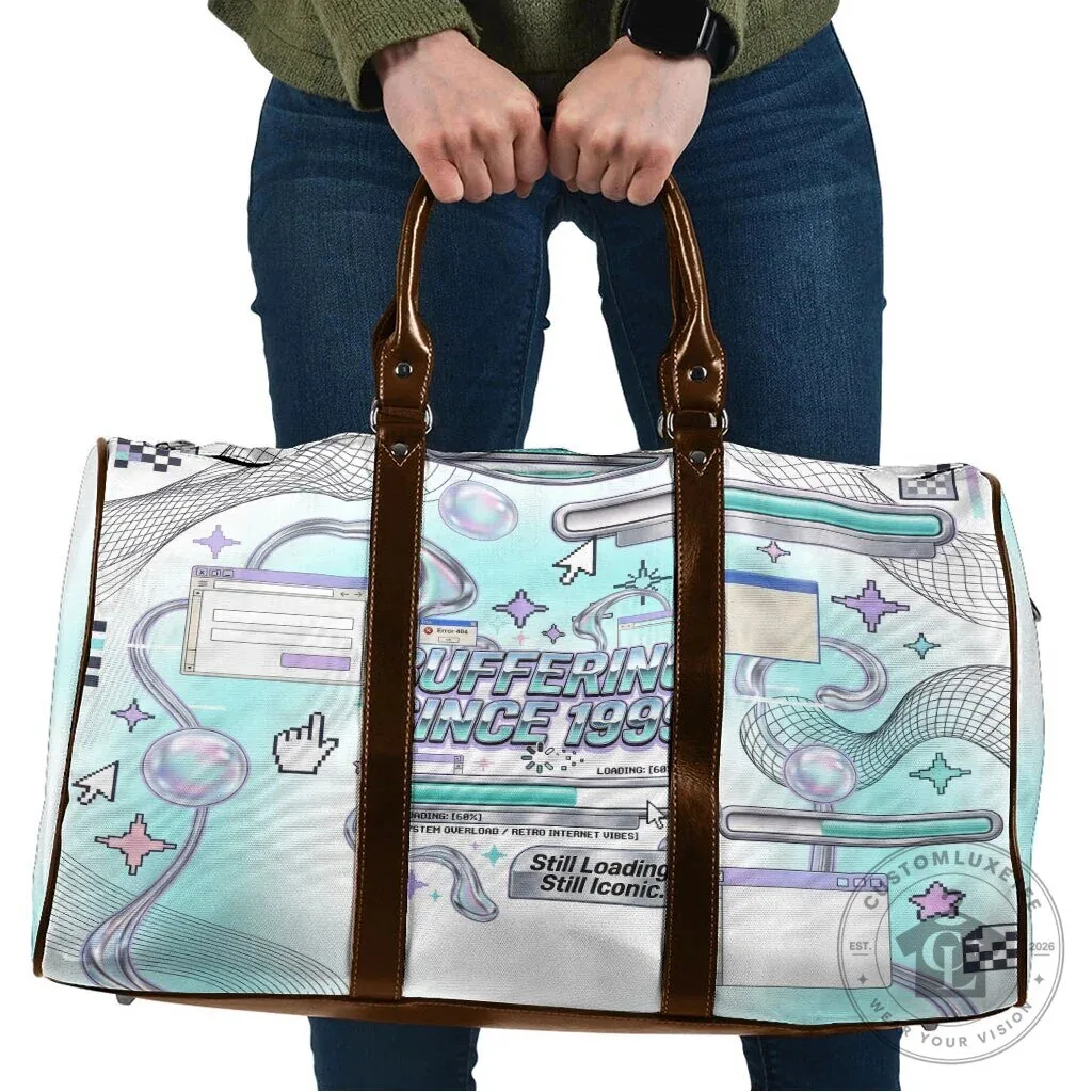 Buffering Since 1999 Retro Internet Vibes Y2K Aesthetic Travel Bag