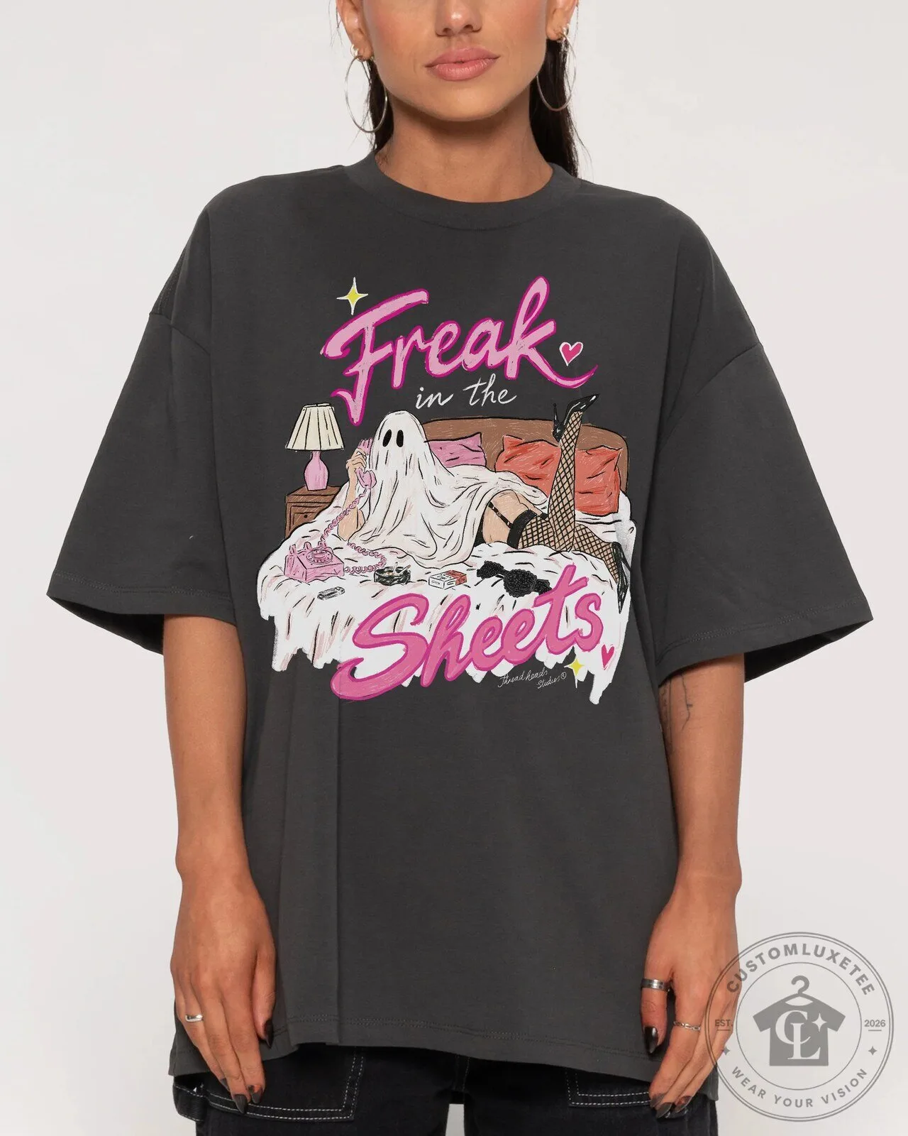 Freak In The Sheets Ghost Halloween Spooky Funny Graphic T-Shirt 20 Freak In The Sheets Ghost Halloween Spooky Funny Graphic T-Shirt