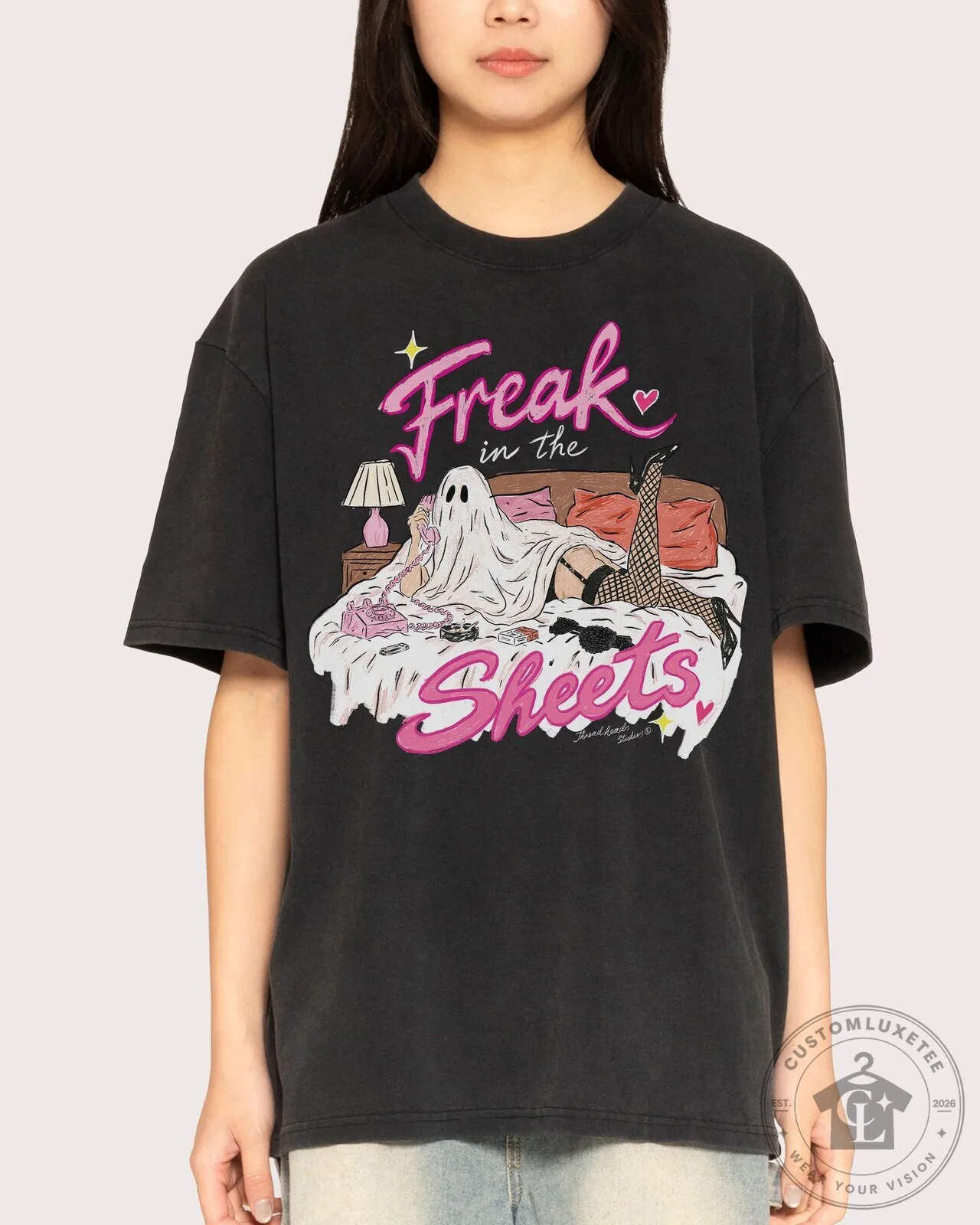 Freak In The Sheets Ghost Halloween Spooky Funny Graphic T-Shirt 24 Freak In The Sheets Ghost Halloween Spooky Funny Graphic T-Shirt