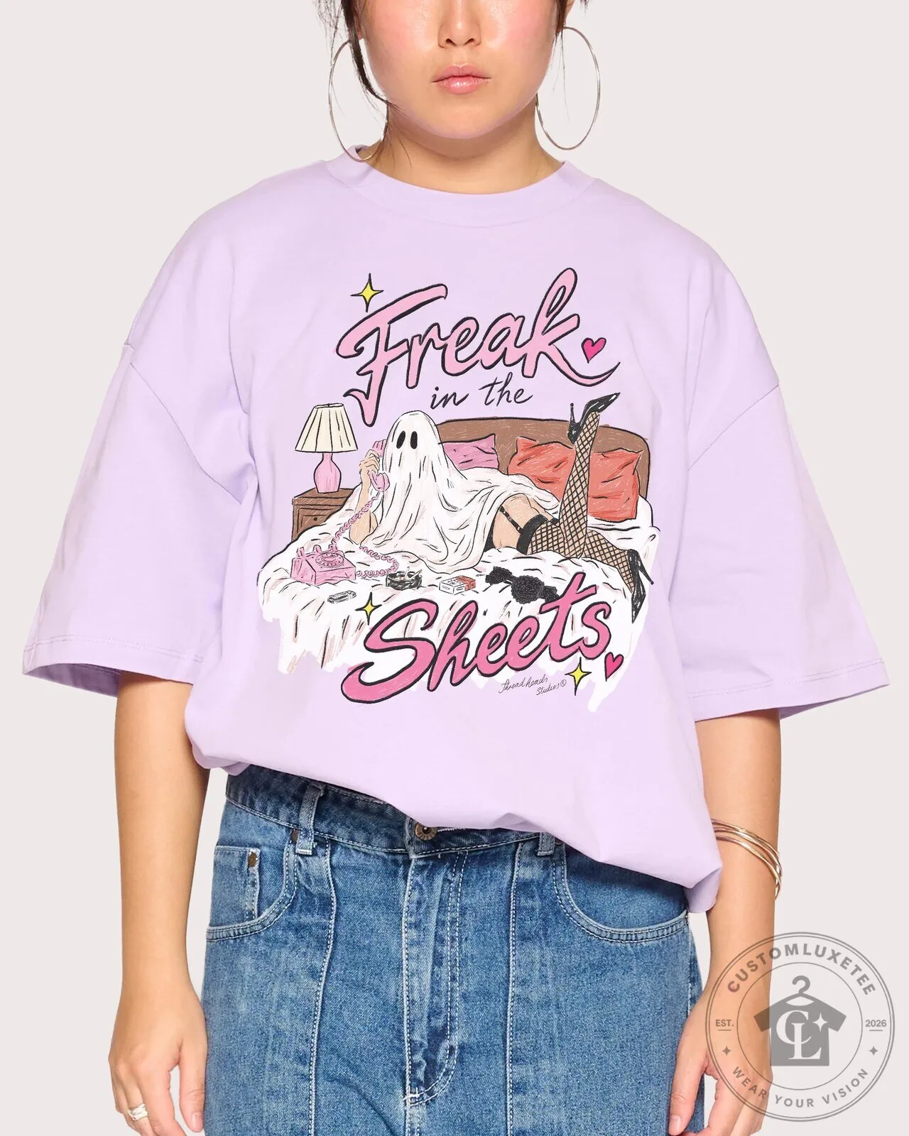 Freak In The Sheets Ghost Halloween Spooky Funny Graphic T-Shirt 26 Freak In The Sheets Ghost Halloween Spooky Funny Graphic T-Shirt