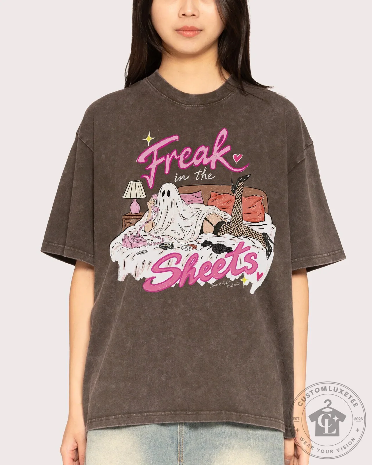 Freak In The Sheets Ghost Halloween Spooky Funny Graphic T-Shirt 28 Freak In The Sheets Ghost Halloween Spooky Funny Graphic T-Shirt