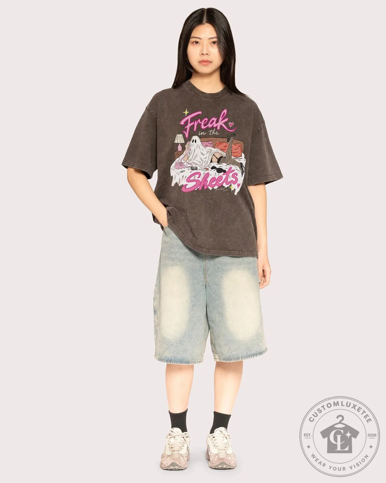 Freak In The Sheets Ghost Halloween Spooky Funny Graphic T-Shirt 29 Freak In The Sheets Ghost Halloween Spooky Funny Graphic T-Shirt