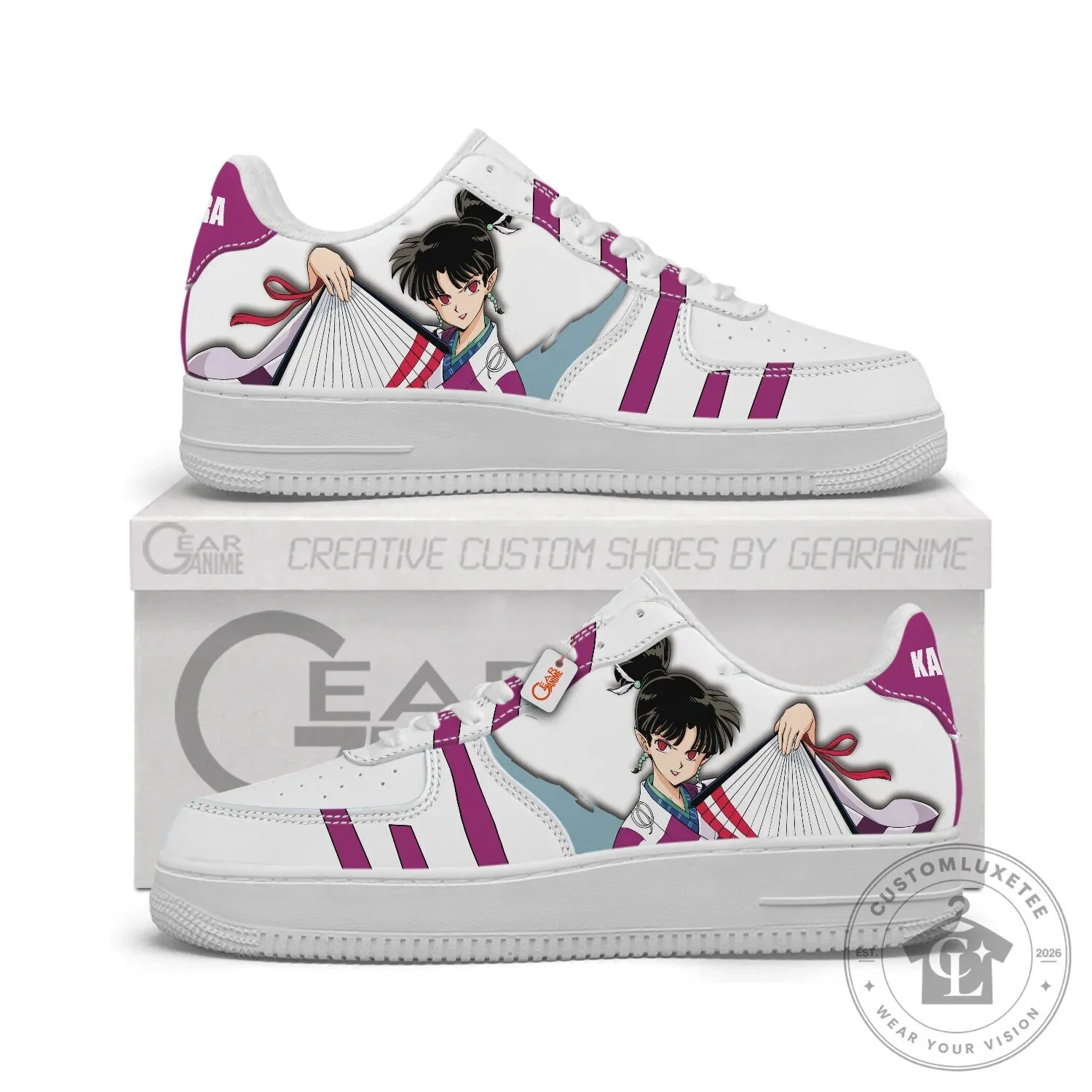 Kagura Inuyasha Anime Character Custom Low Top Sneakers