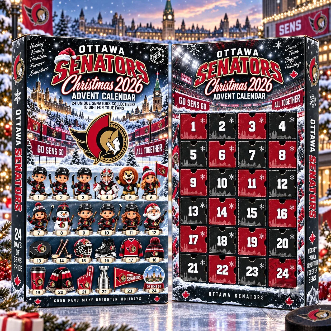 Ottawa Senators National Hockey League Christmas 2026 Advent Calendar
