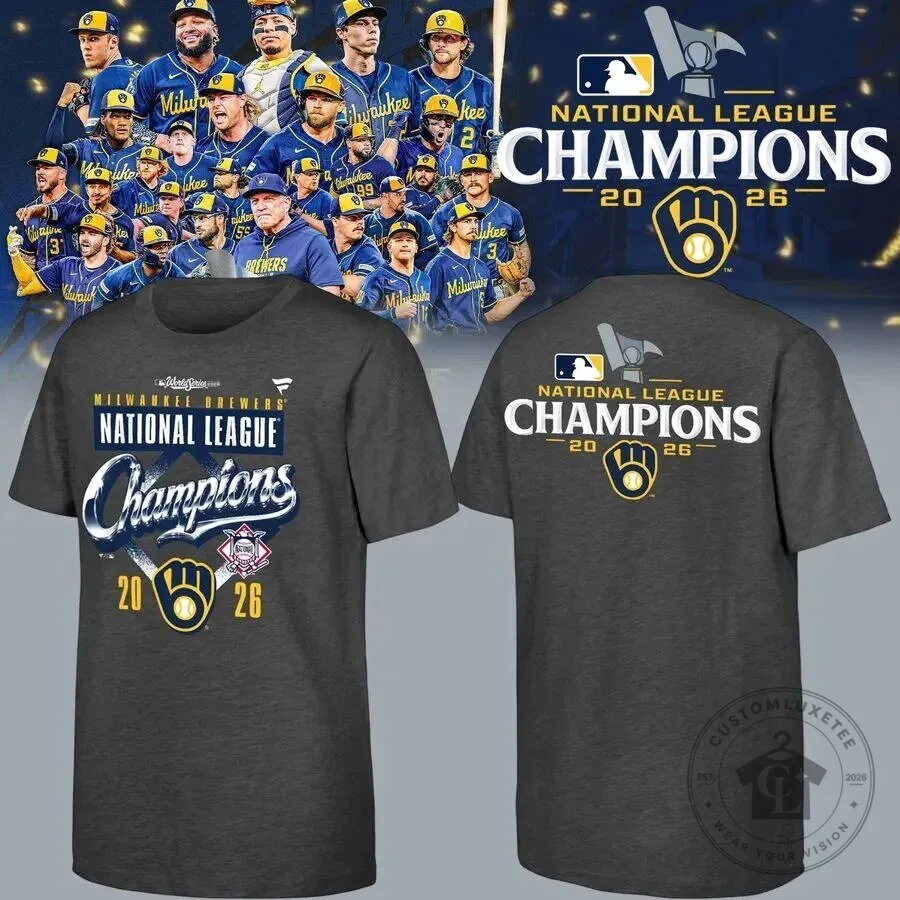 2026 T-Shirt for Milwaukee Brewers National League Champions