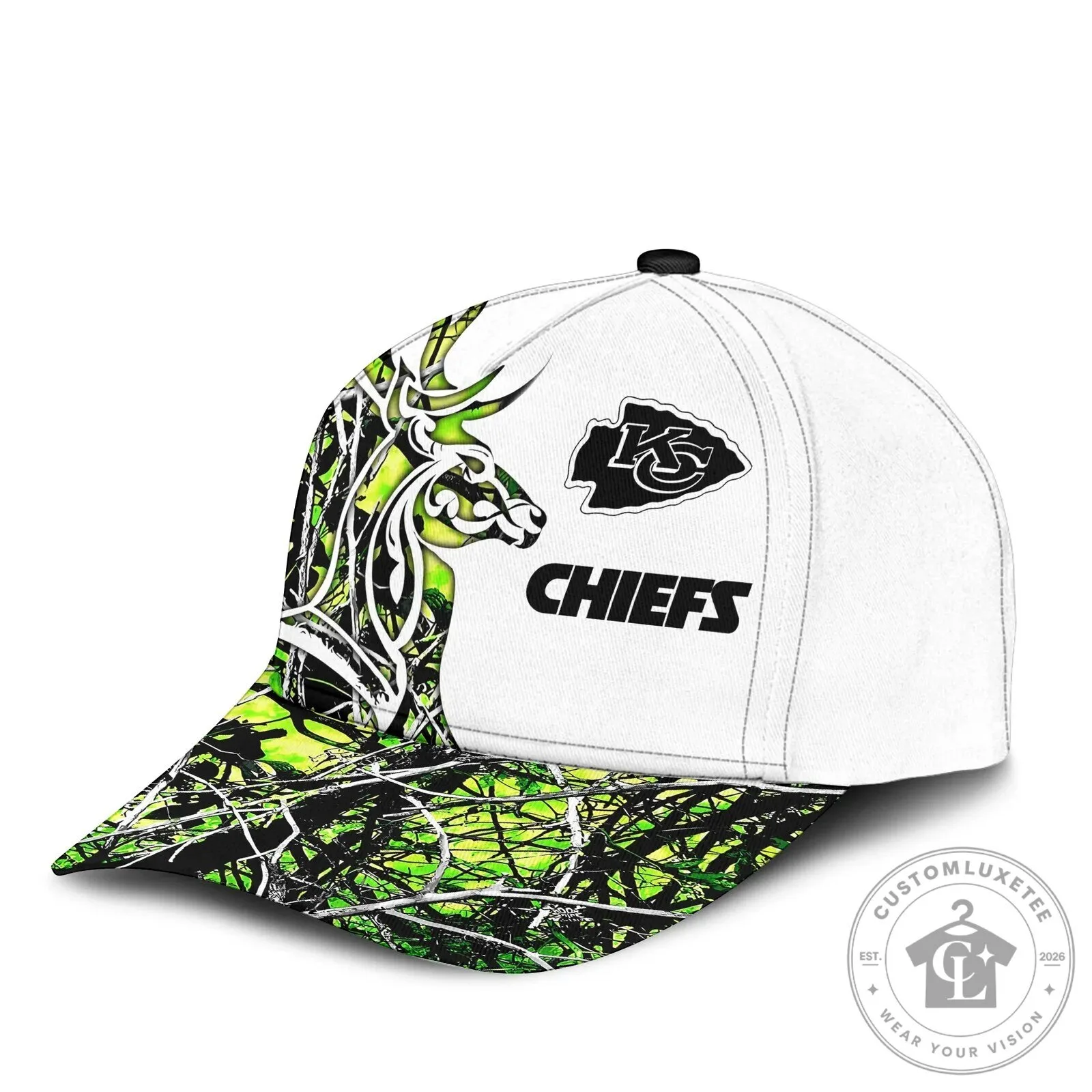 Kansas City Chiefs Hunting Camouflage Deer American Flag Baseball Cap Hat 14 Kansas City Chiefs Hunting Camouflage Deer American Flag Baseball Cap Hat