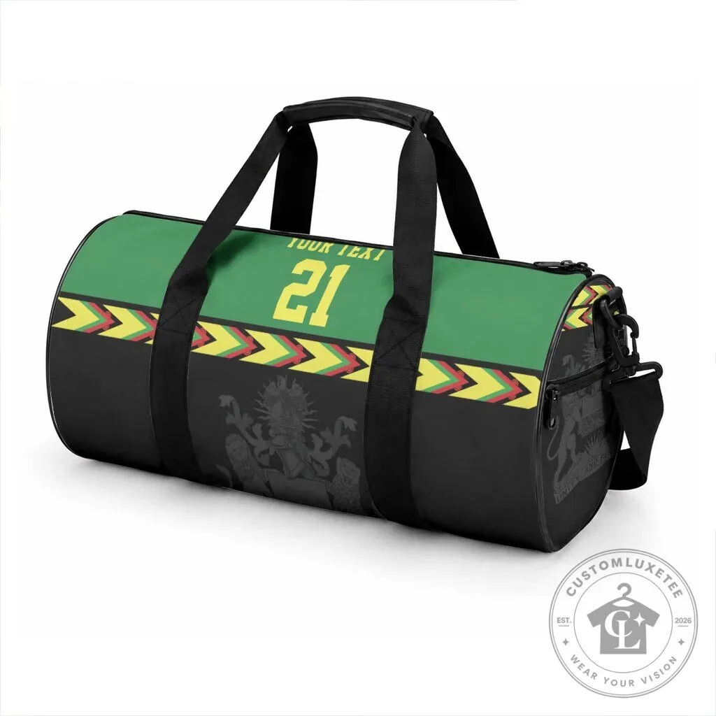 Malawi Flag Chevron Pattern Custom Text Duffle Bag 9 Malawi Flag Chevron Pattern Custom Text Duffle Bag