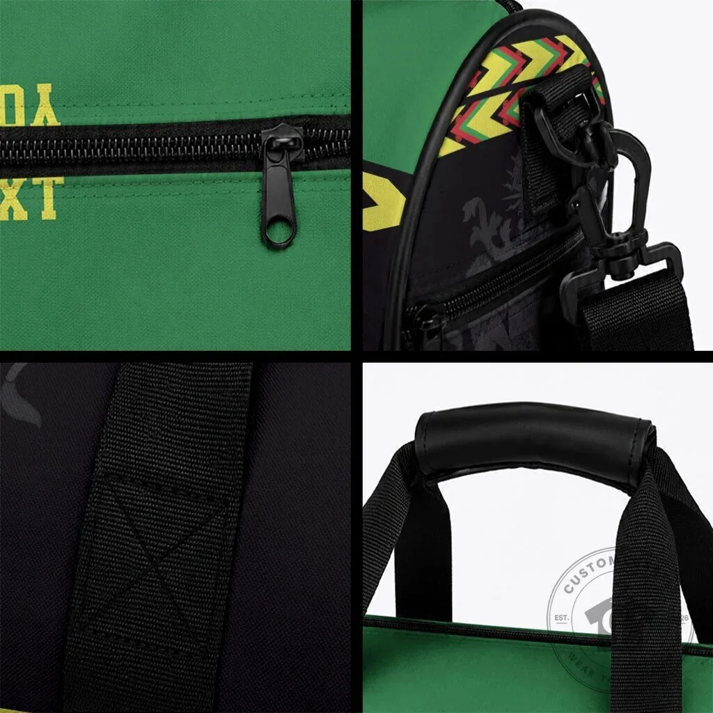 Malawi Flag Chevron Pattern Custom Text Duffle Bag 10 Malawi Flag Chevron Pattern Custom Text Duffle Bag