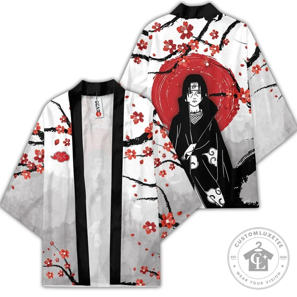Naruto Itachi Uchiha Cherry Blossom Japanese Kimono Cardigan