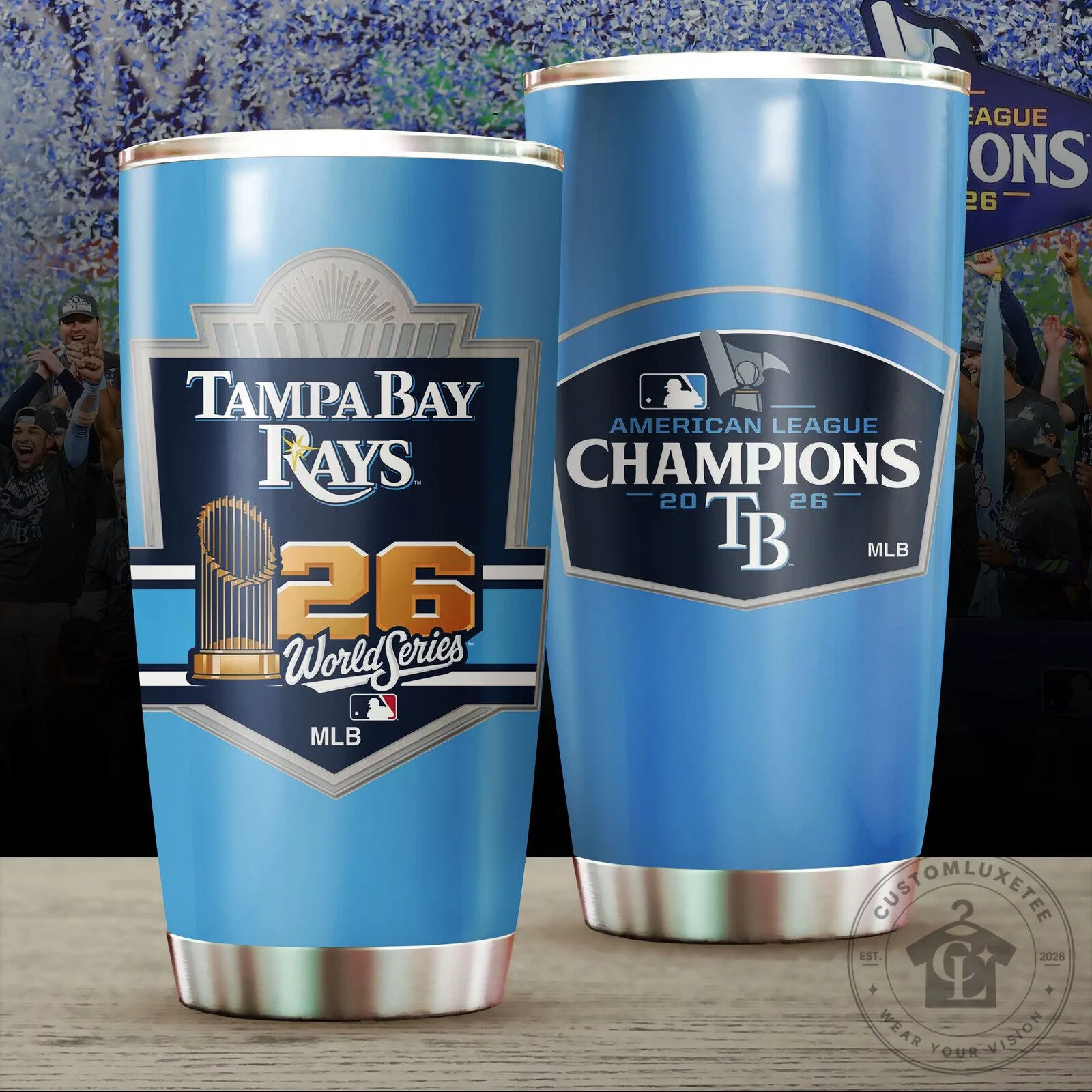 Tampa Bay Rays 2026 World Series Champions Baseball Fan Tumbler Cup