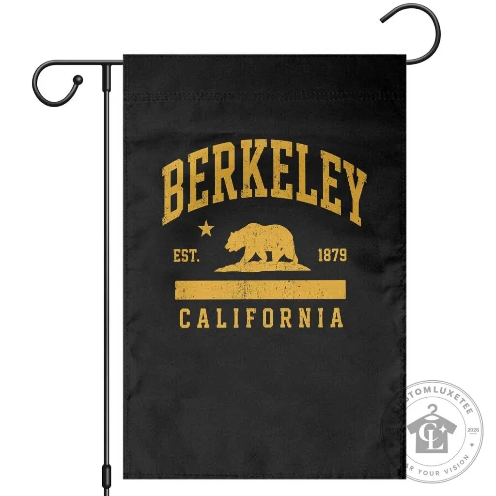 Berkeley California Est 1879 Vintage Grizzly Bear Garden Flag