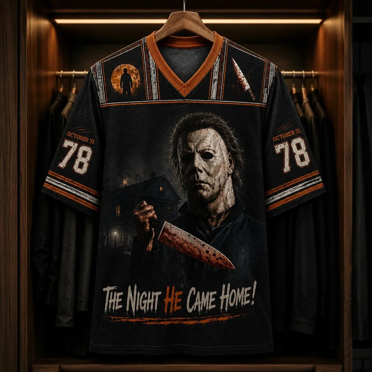 Michael Myers Halloween Horror Movie The Night He Came Home Slasher Jersey