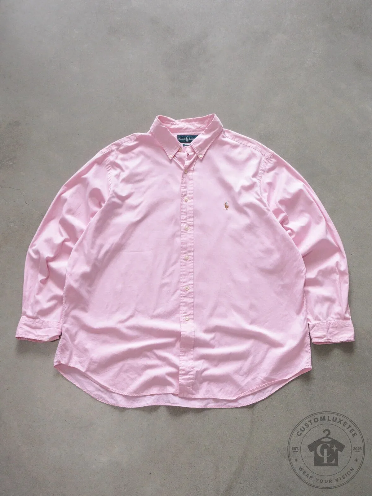 Vintage Ralph Lauren Pink Long Sleeve Button Down Shirt