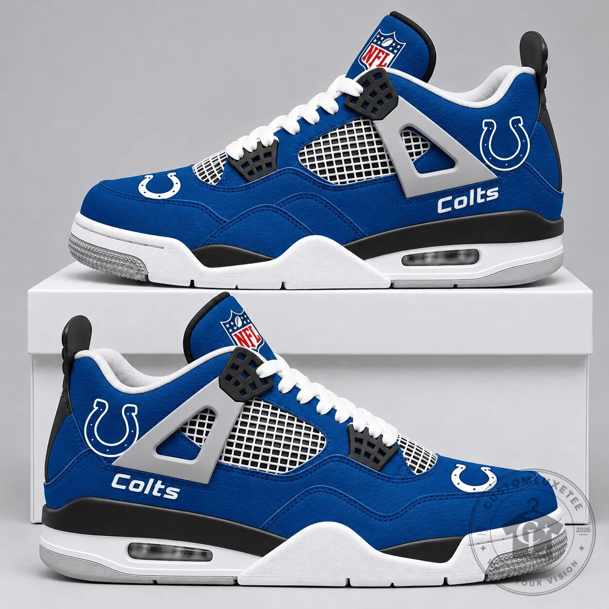 Indianapolis Colts National Football League Team Logo Sneakers