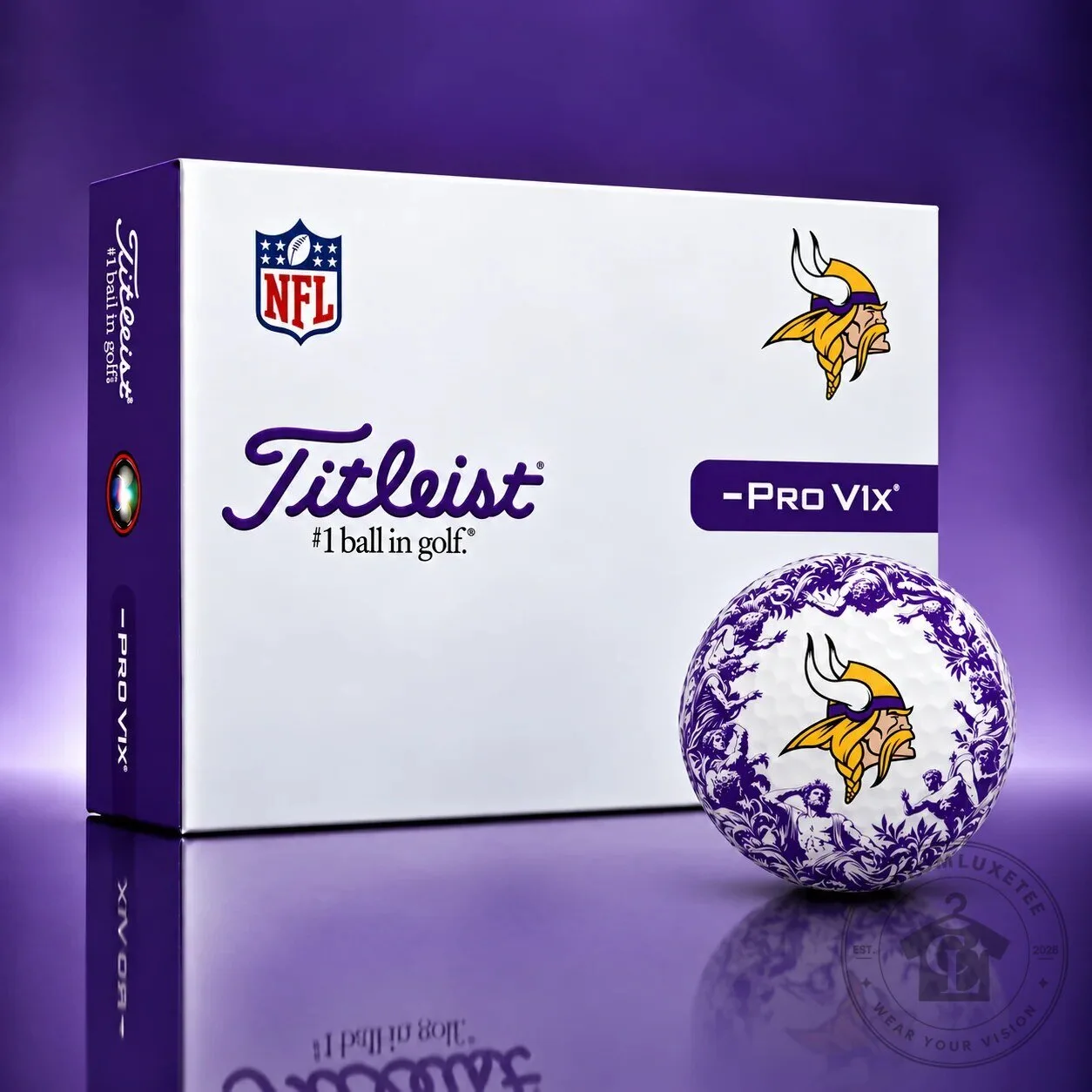 Minnesota Vikings NFL Titleist Pro V1X Golf Ball Set