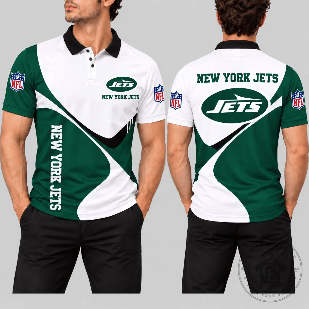 New York Jets National Football League Curve Panel Polo Shirt