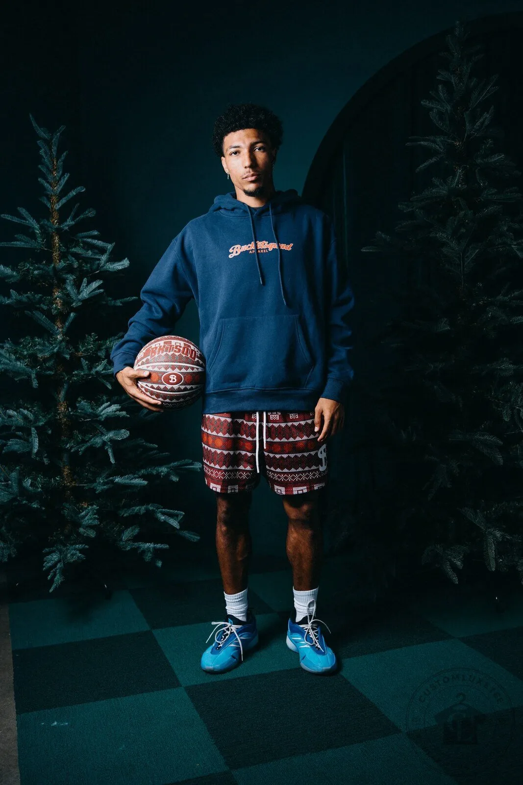 Knitted Hoop Basketball Ugly Christmas Sweater Holiday Ball 7 Knitted Hoop Basketball Ugly Christmas Sweater Holiday Ball