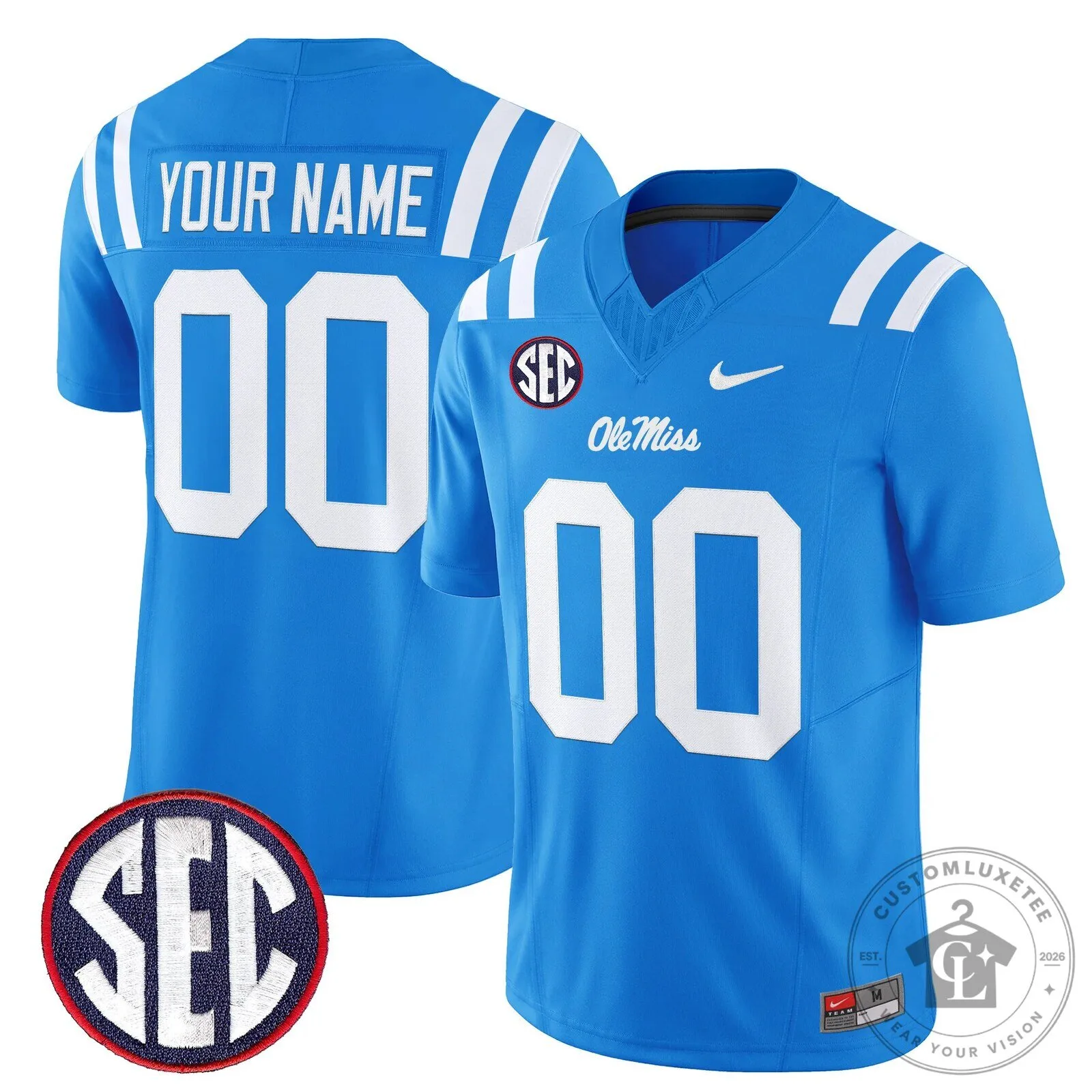 Ole Miss Rebels Football Team Custom Name and Number Game Day Jersey 11 Ole Miss Rebels Football Team Custom Name and Number Game Day Jersey
