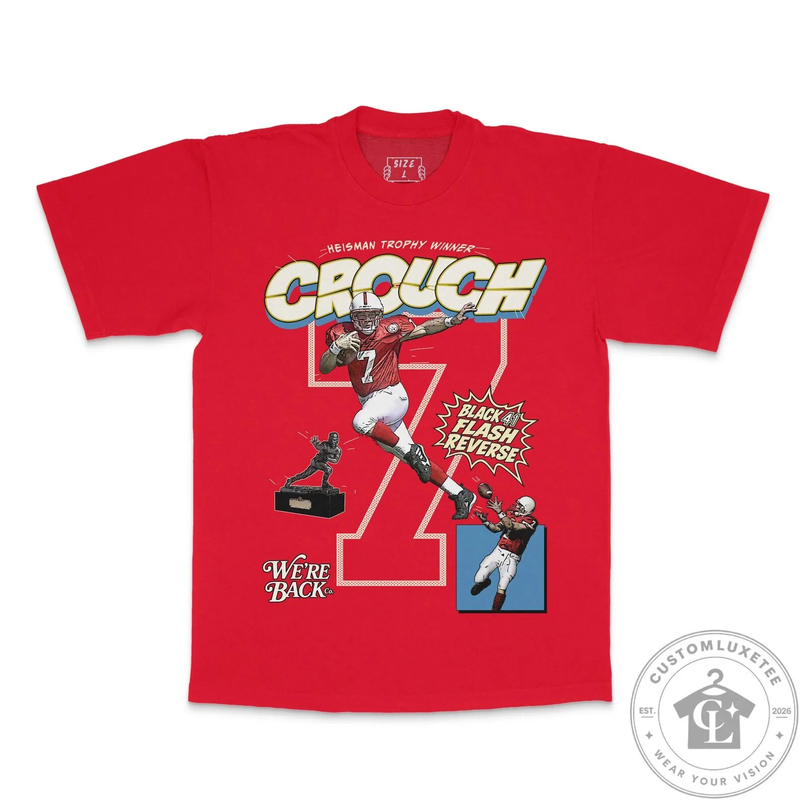 Eric Crouch Heisman Trophy Winner Nebraska Cornhuskers Football T-Shirt 9 Eric Crouch Heisman Trophy Winner Nebraska Cornhuskers Football T-Shirt