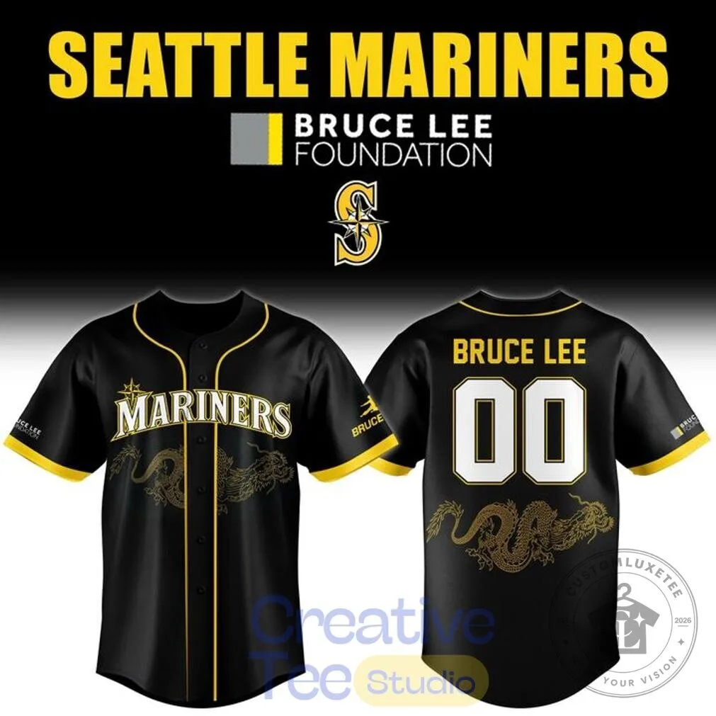 Seattle Mariners Bruce Lee Foundation Dragon Baseball Jersey