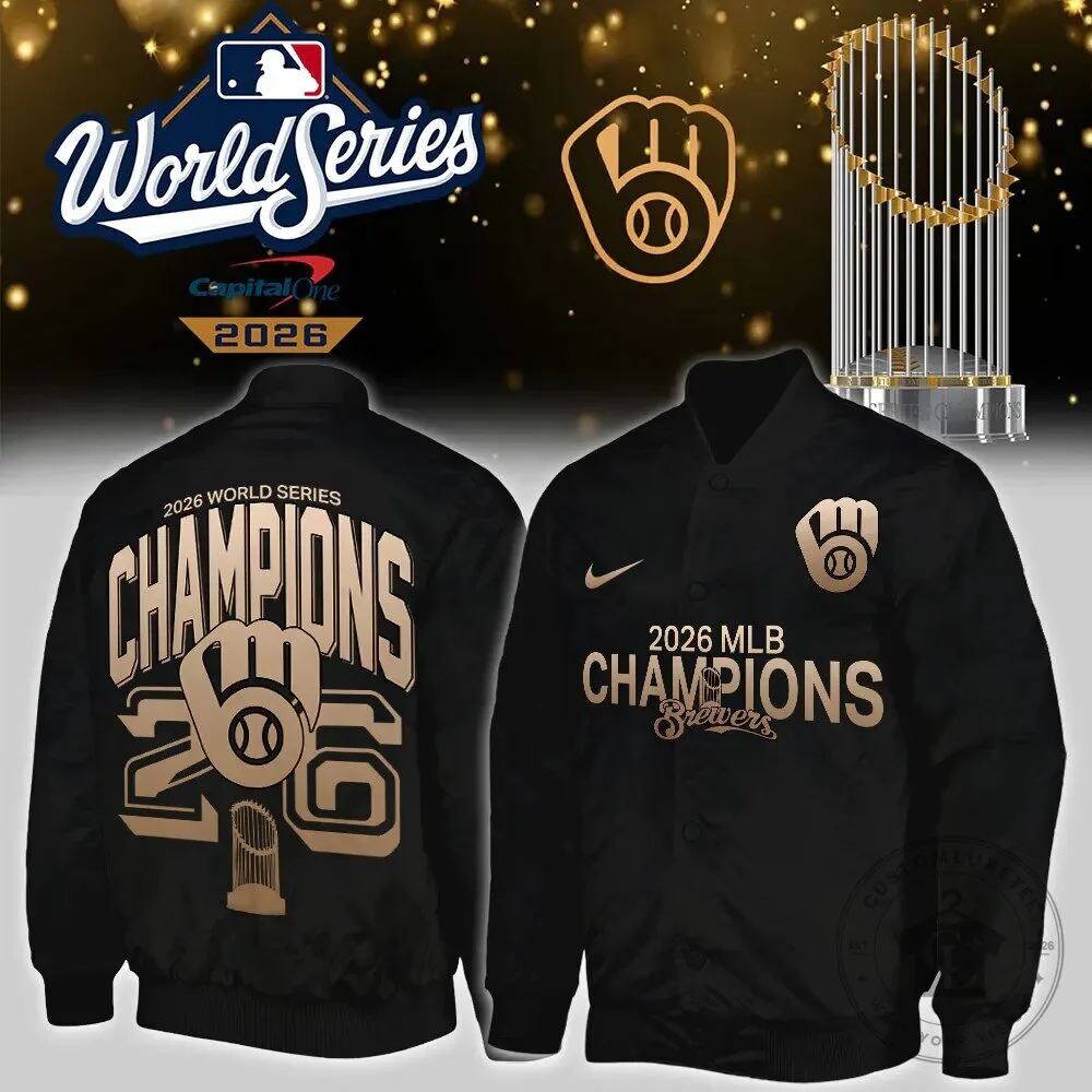 Milwaukee Brewers 2026 World Series Champions MLB Baseball Bomber Jacket