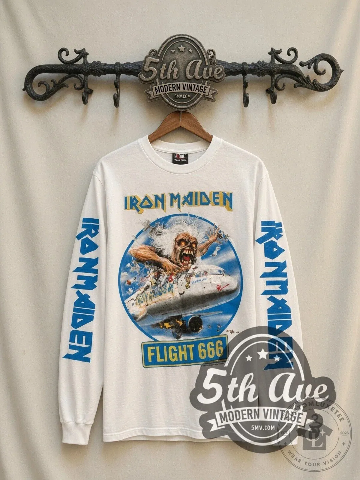 Iron Maiden Flight 666 Eddie the Head Heavy Metal Band Long Sleeve T-Shirt